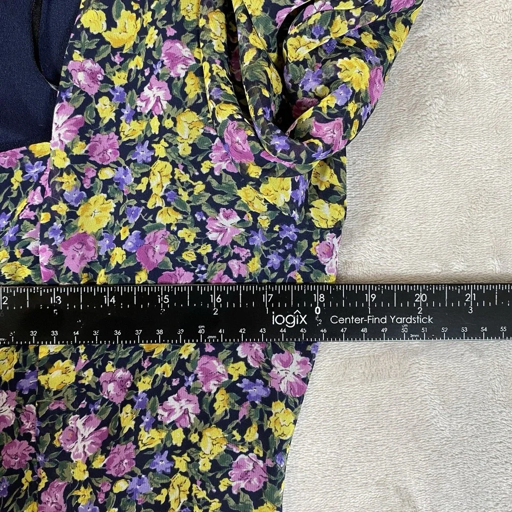Lulus Dress Large Floral Long Sleeve Ruffle Mini